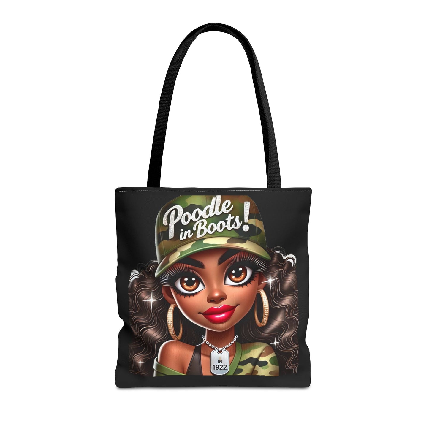 Chibi Poodle in Boots Tote Bag