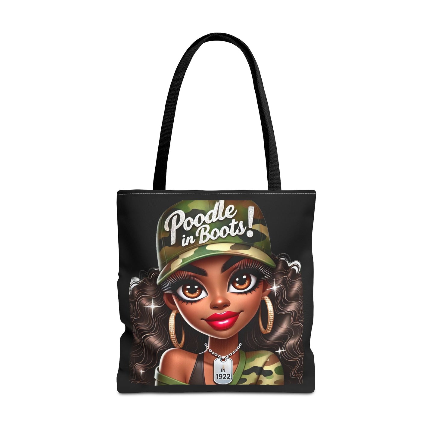 Chibi Poodle in Boots Tote Bag