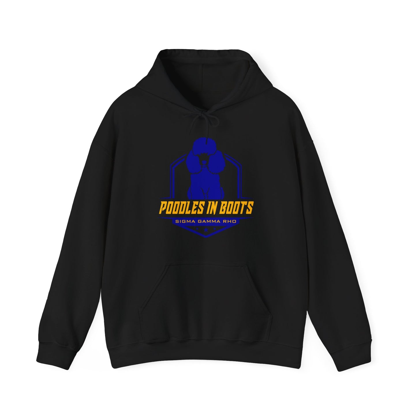 Royal Poodle in Boots Hooded Sweatshirt