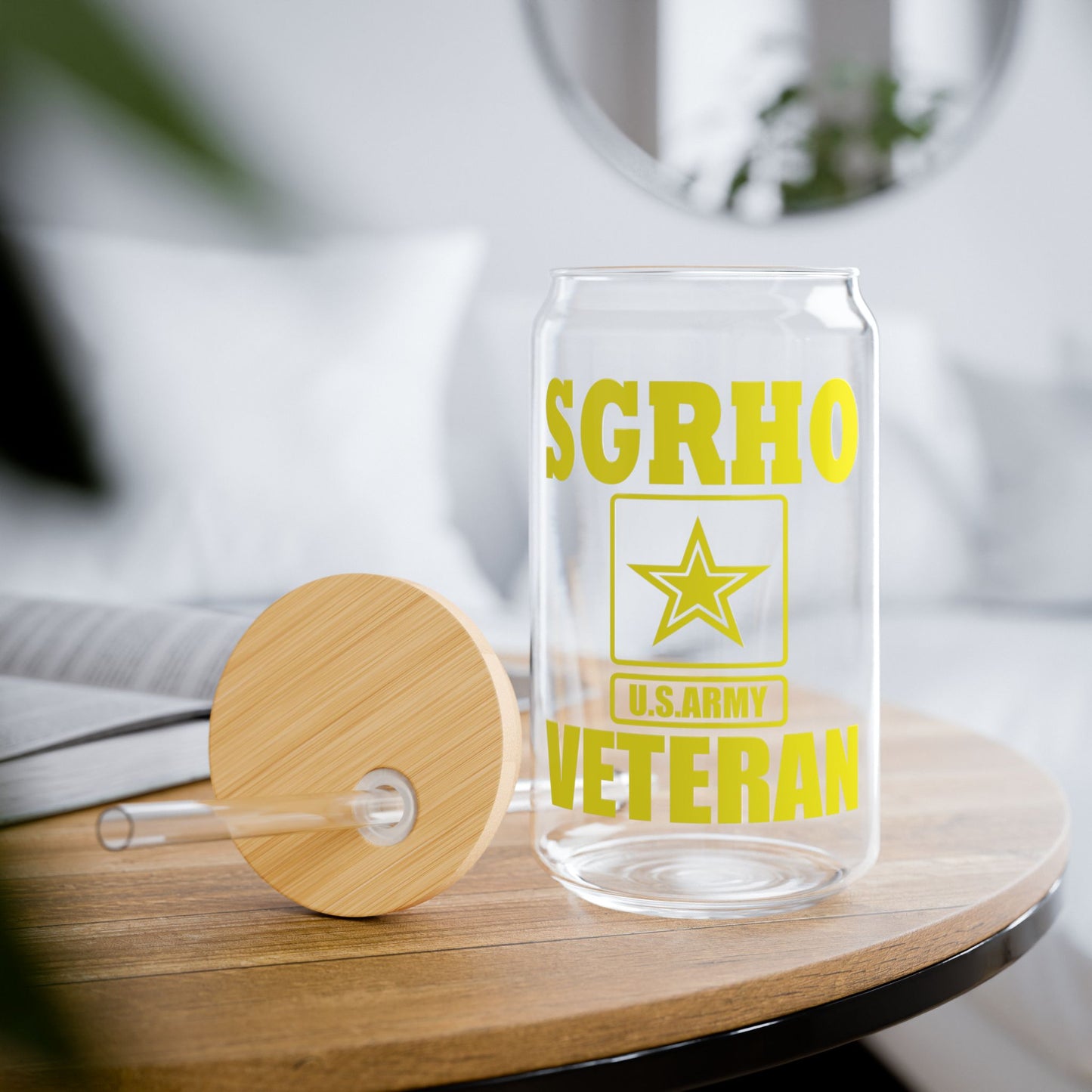 SGRHO Army Veteran Sipper Glass, 16oz