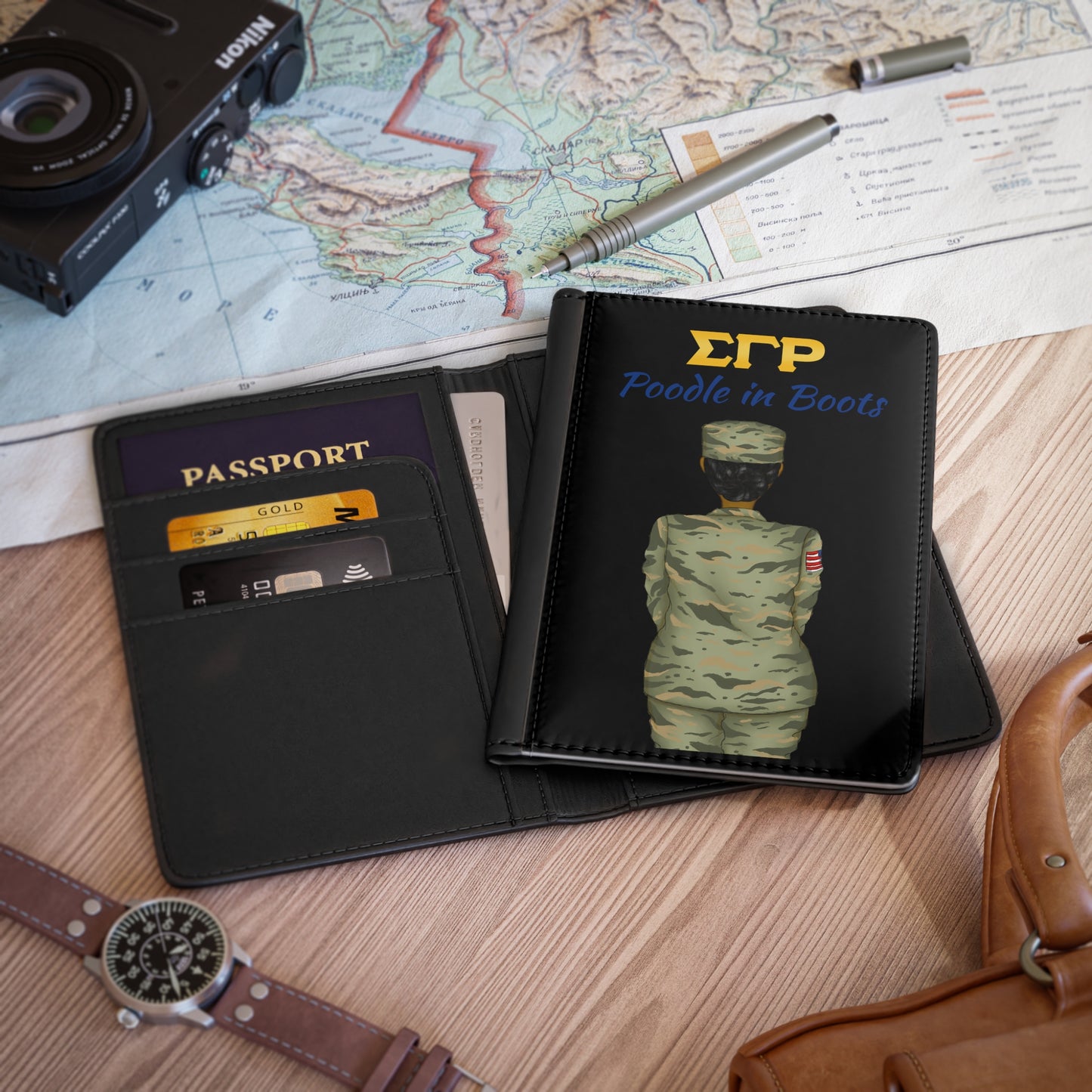 Poodle in Boots Passport Cover