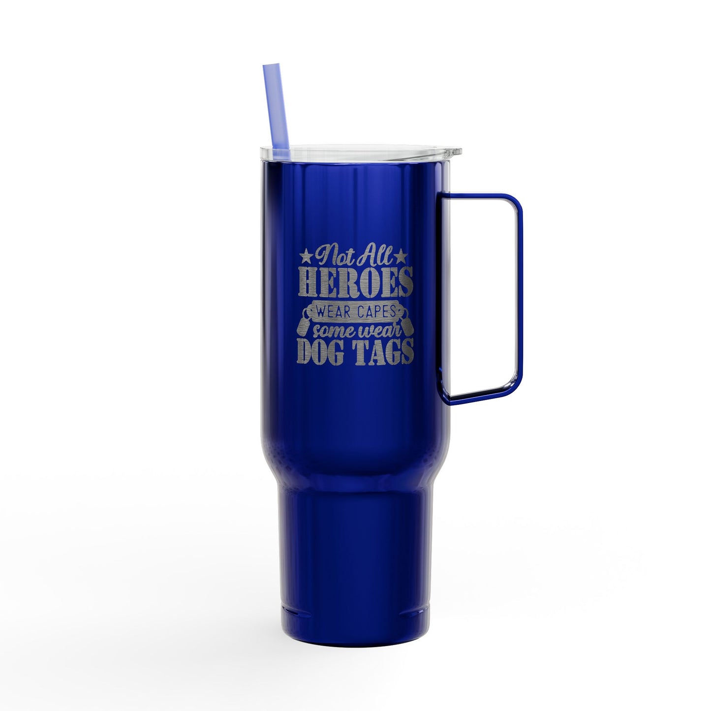 Dog Tag Engraved 40oz Insulated Tumbler with Lid - Perfect for Gifts and Everyday Use