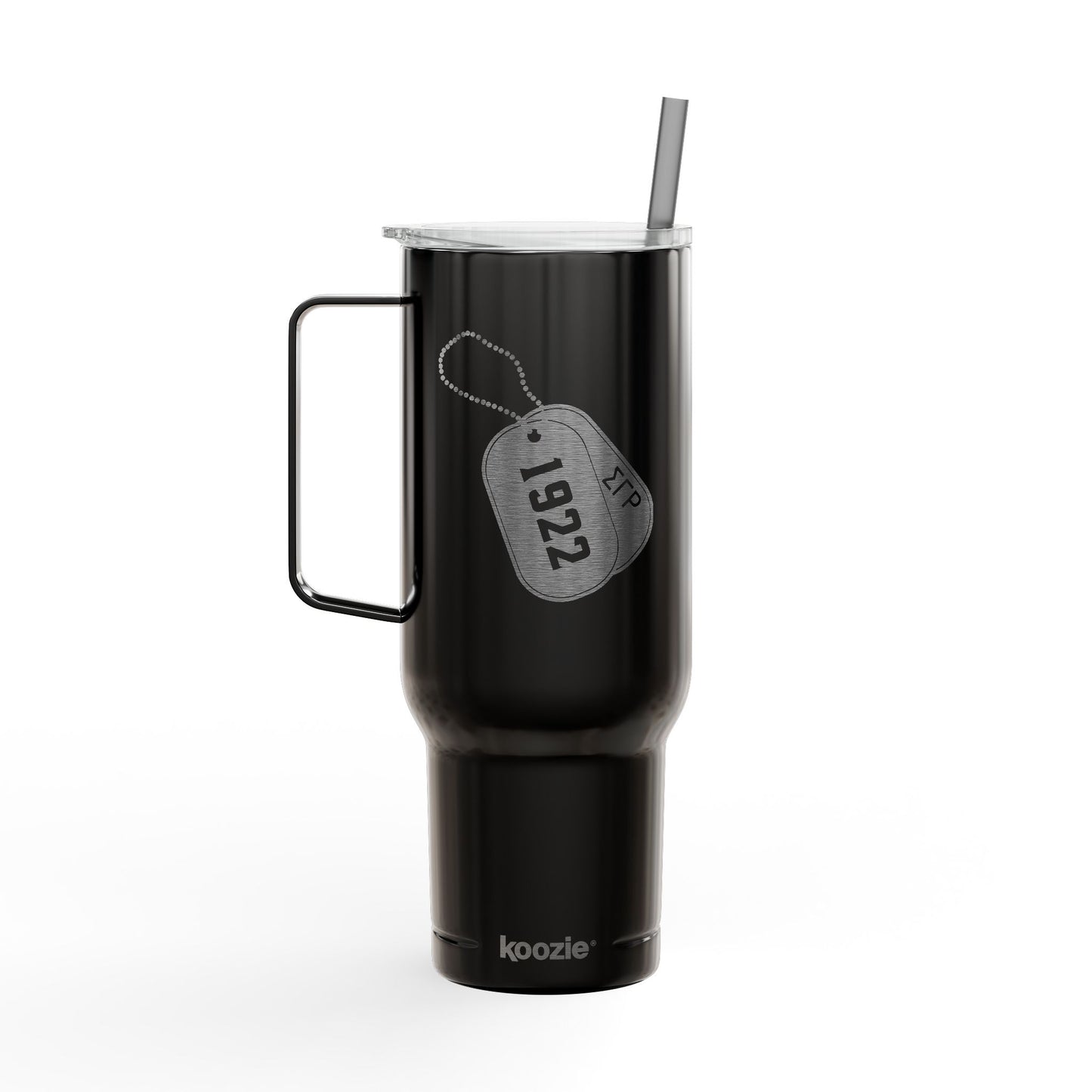 Dog Tag Engraved 40oz Insulated Tumbler with Lid - Perfect for Gifts and Everyday Use