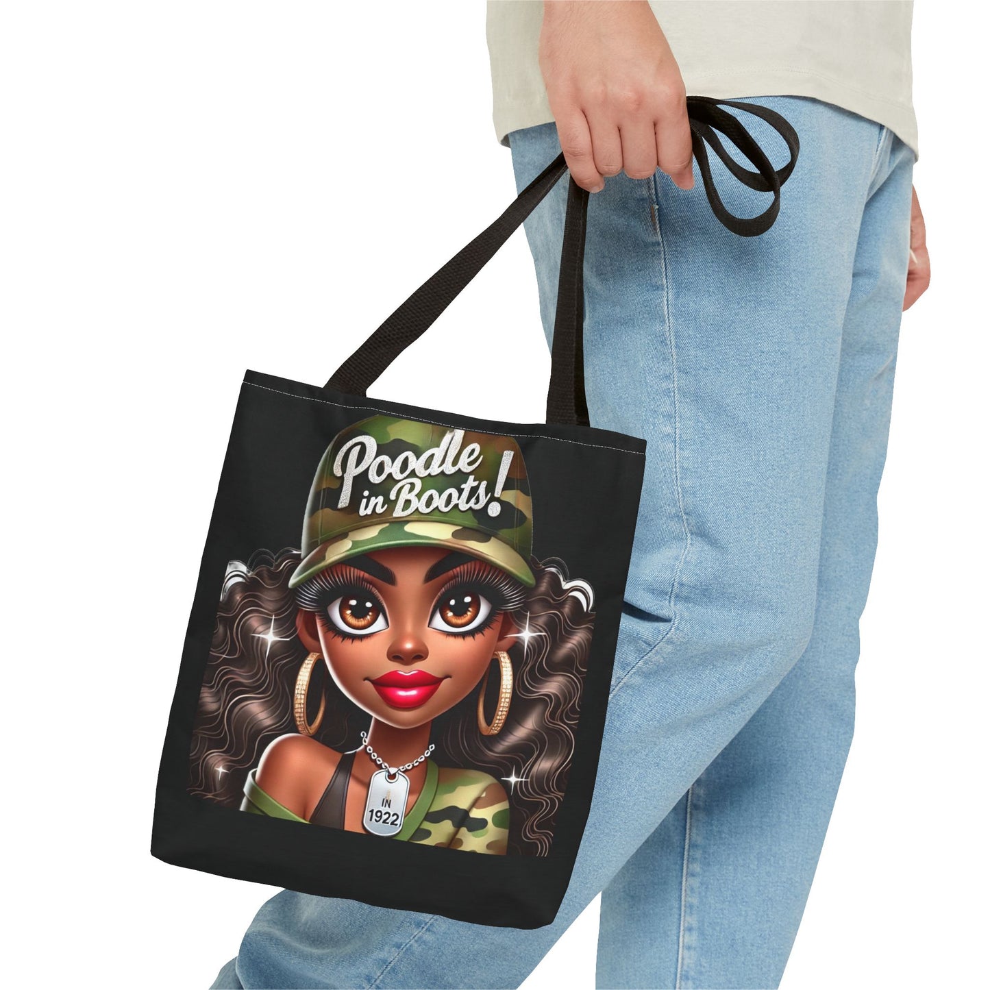 Chibi Poodle in Boots Tote Bag