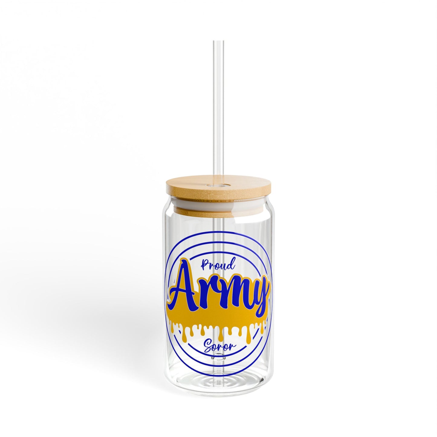 Proud Army Soror Sipper Glass, 16oz