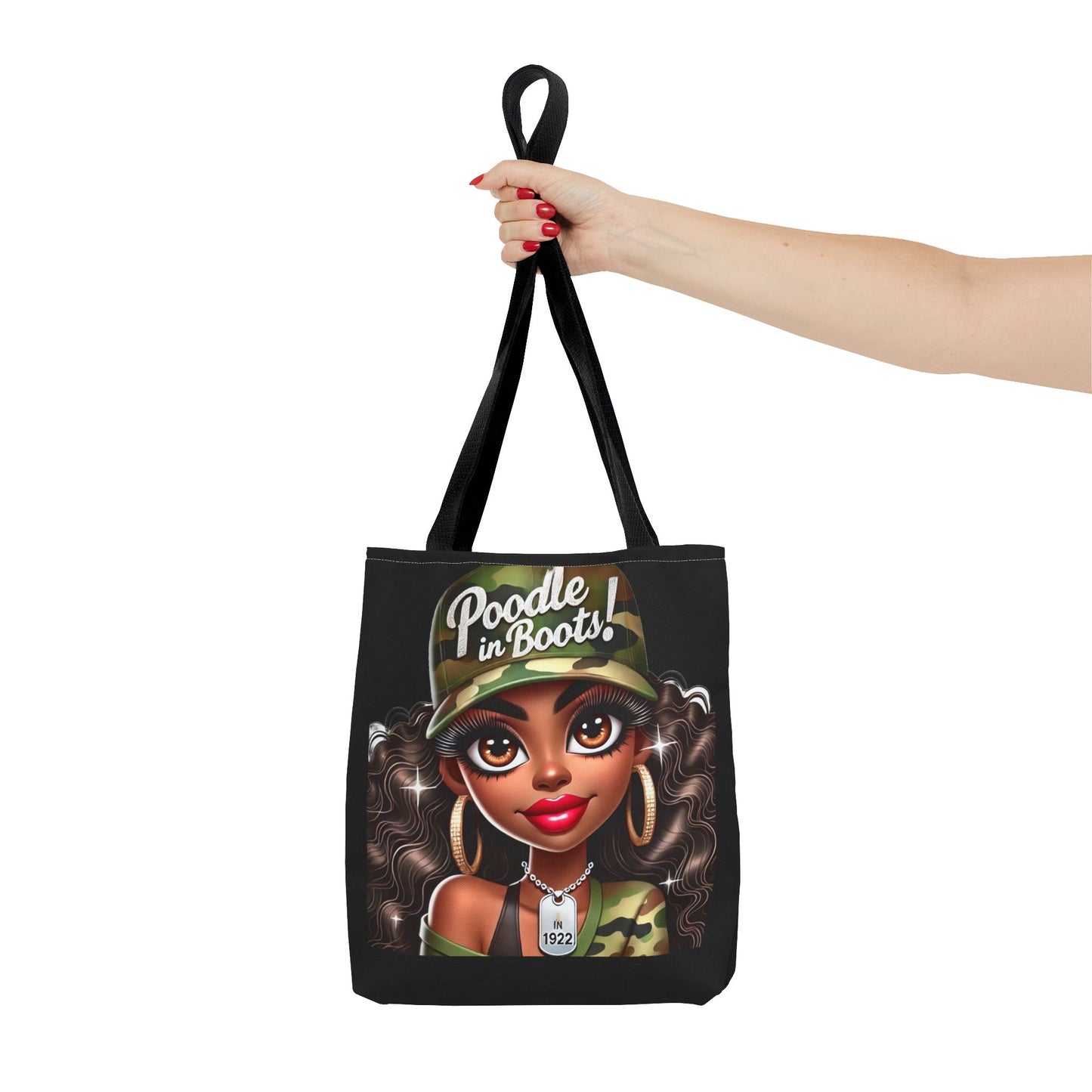 Chibi Poodle in Boots Tote Bag