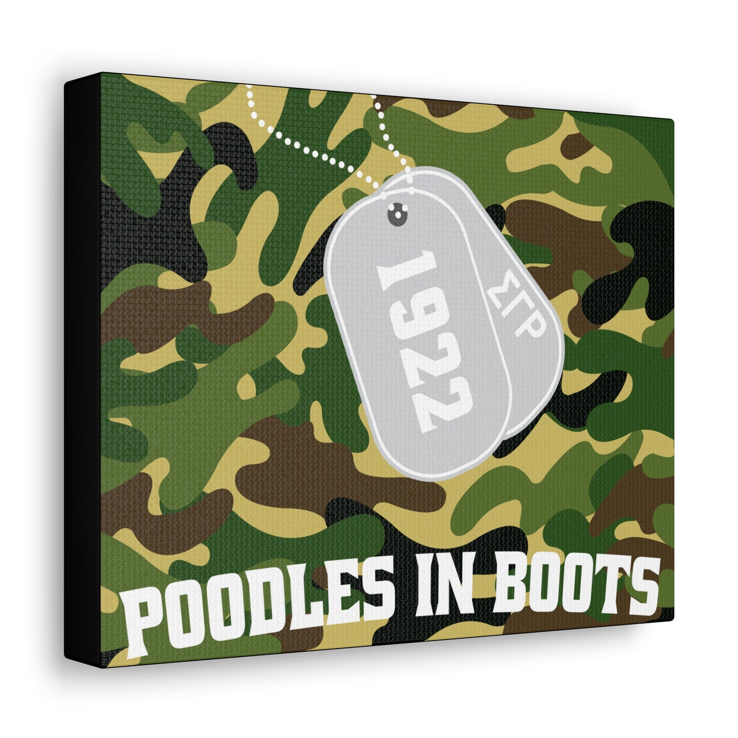 Poodle in Boots Canvas Gallery Wraps
