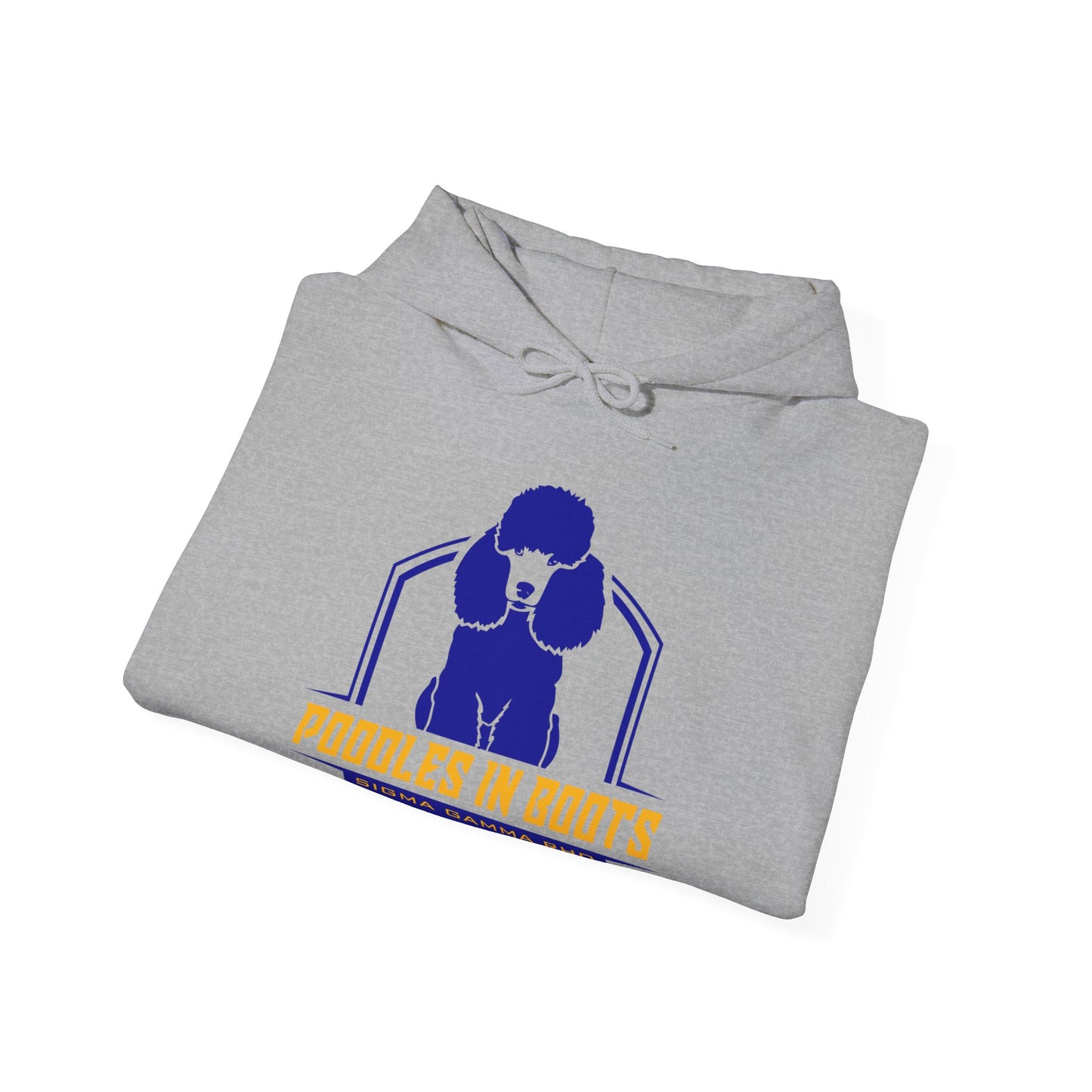 Royal Poodle in Boots Hooded Sweatshirt