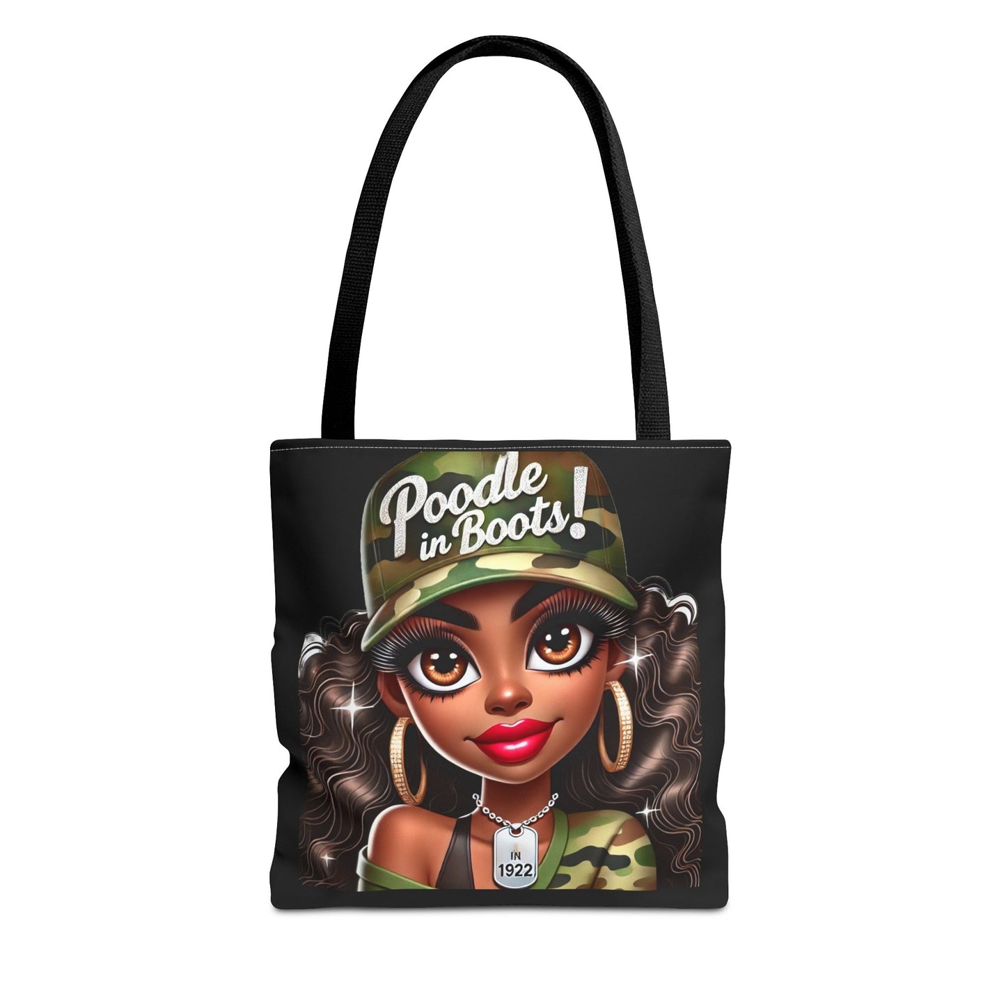 Chibi Poodle in Boots Tote Bag