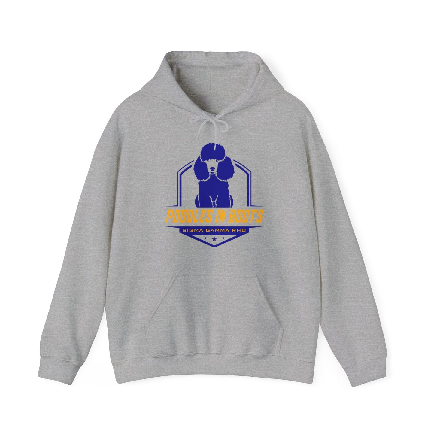Royal Poodle in Boots Hooded Sweatshirt