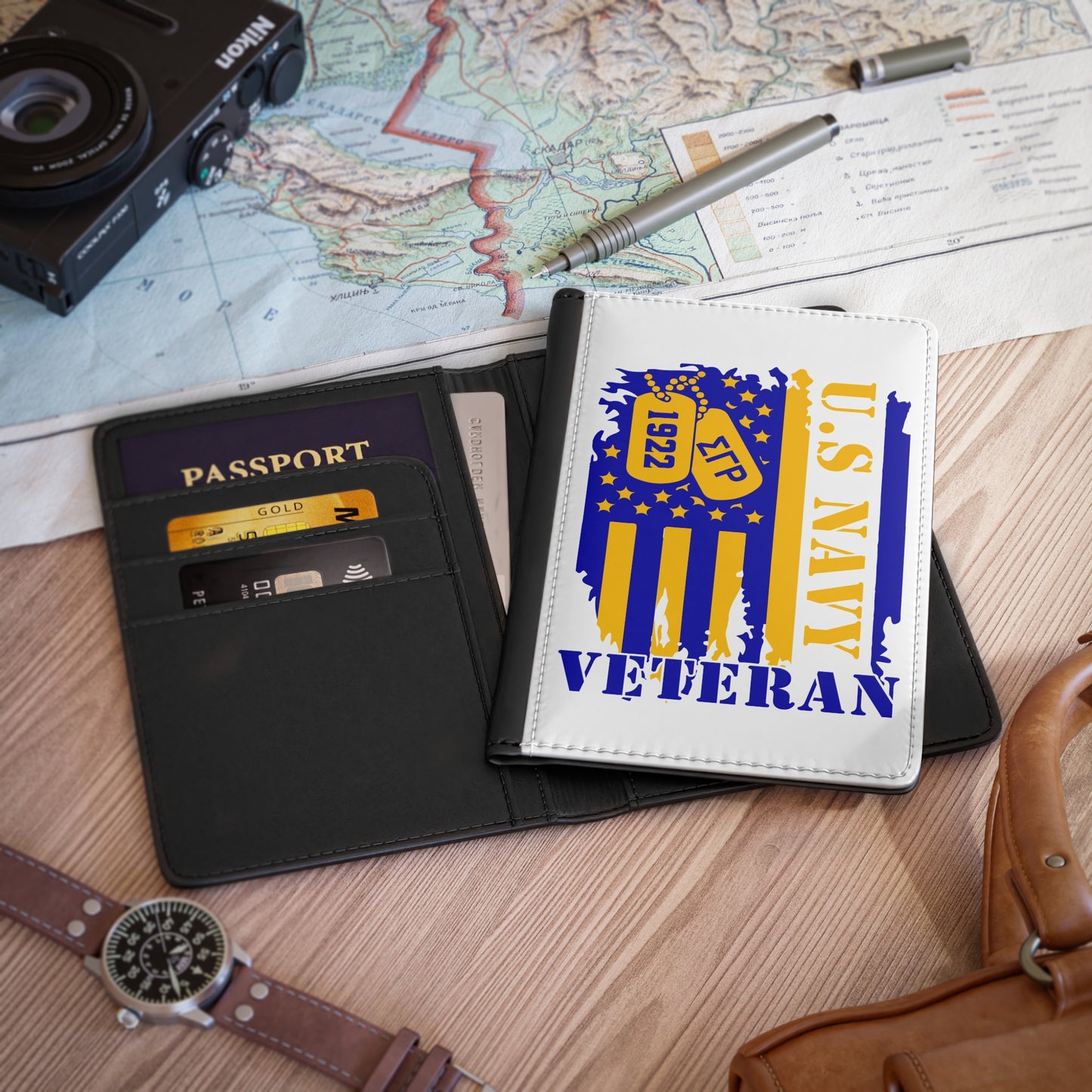 Navy Passport Cover