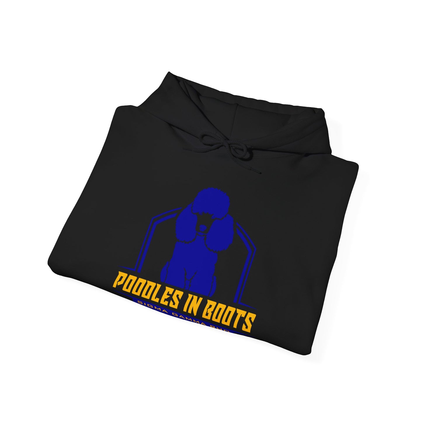 Royal Poodle in Boots Hooded Sweatshirt