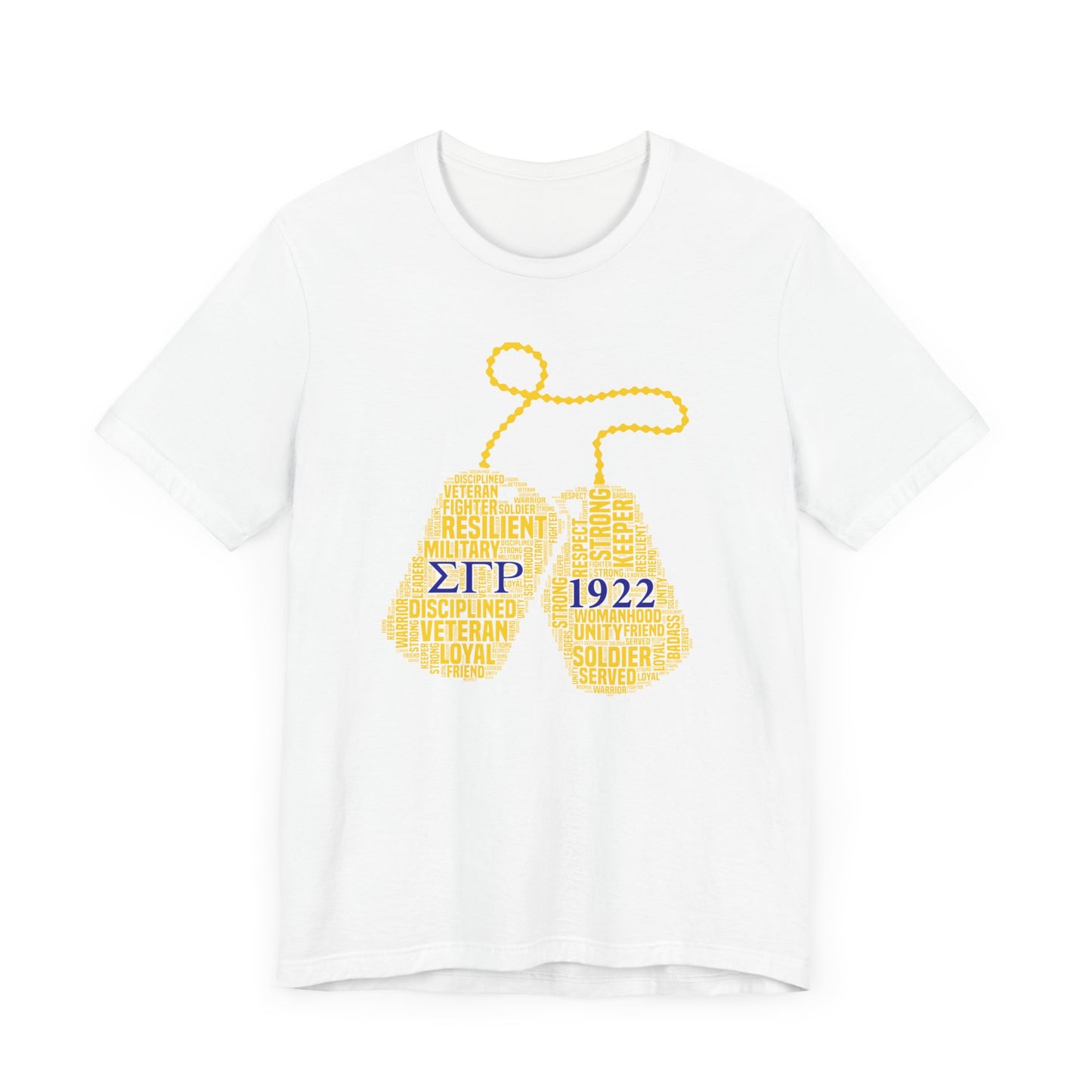 Dog Tag Word Art Short Sleeve Tee