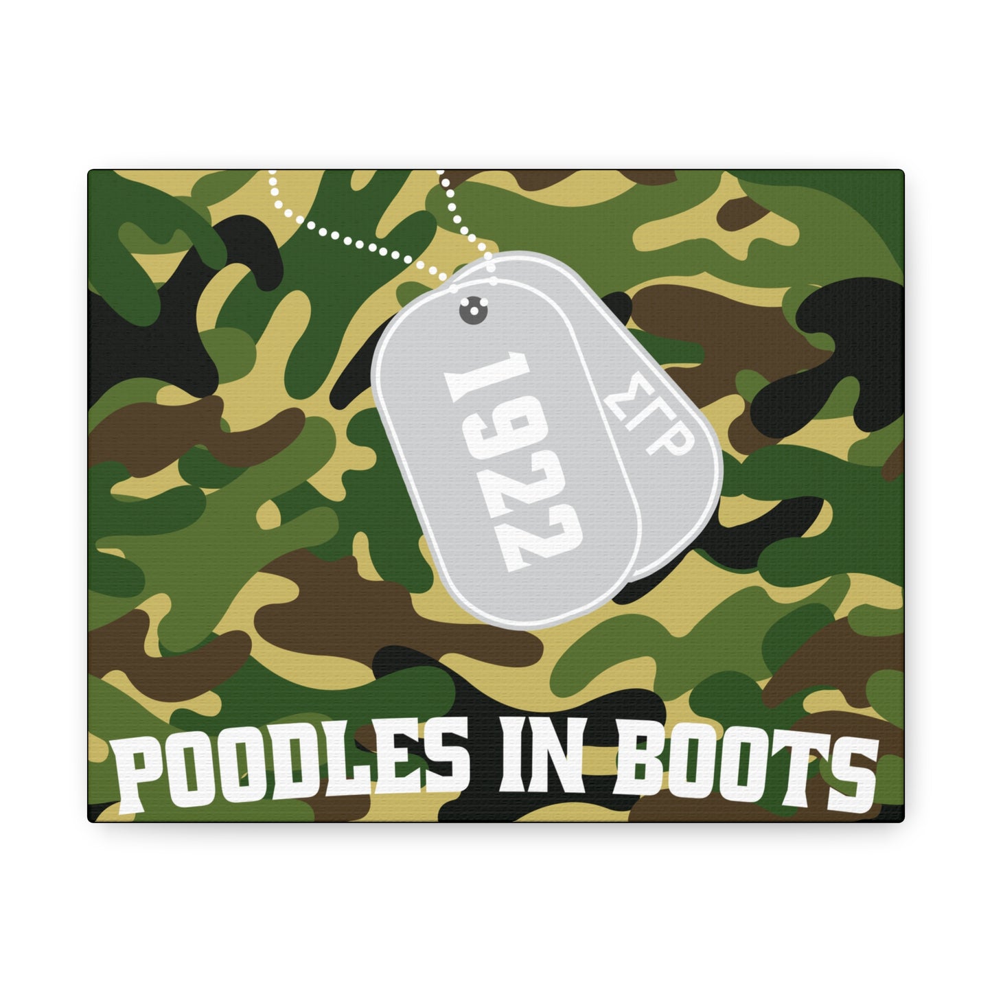 Poodle in Boots Canvas Gallery Wraps