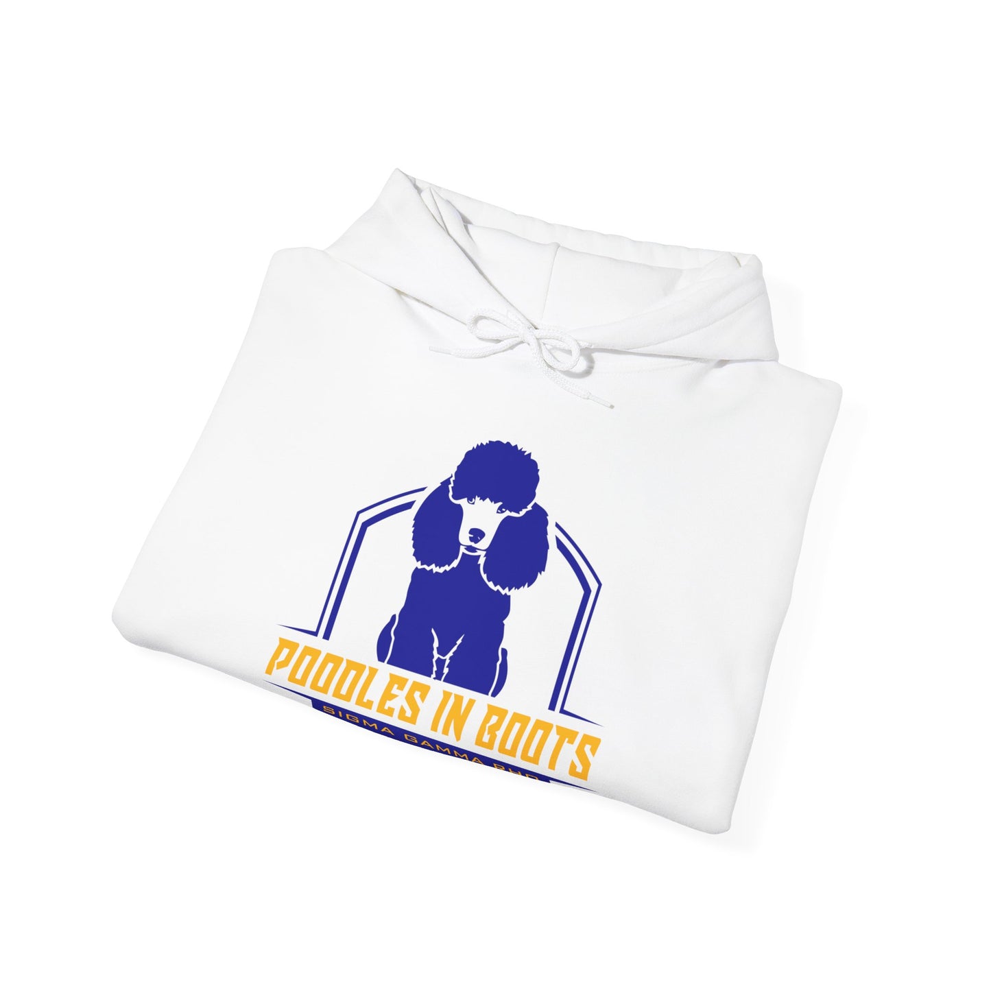 Royal Poodle in Boots Hooded Sweatshirt