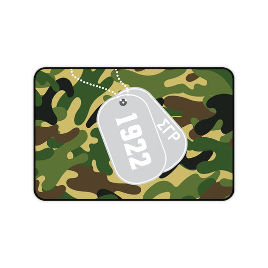 Military Print  1922 Dog Tag Desk Mat