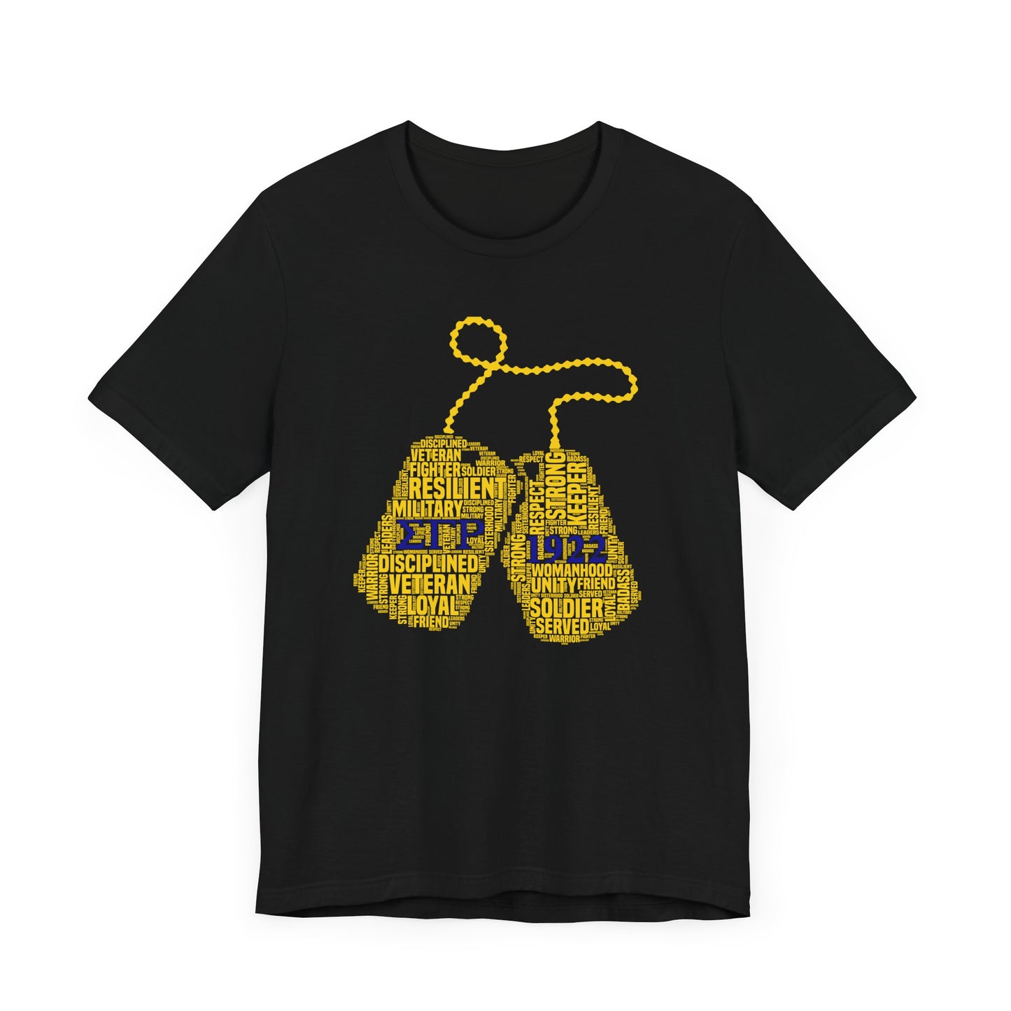 Dog Tag Word Art Short Sleeve Tee