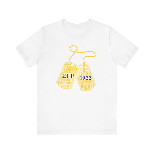 Dog Tag Word Art Short Sleeve Tee