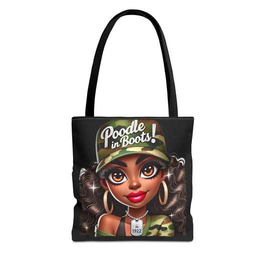 Chibi Poodle in Boots Tote Bag