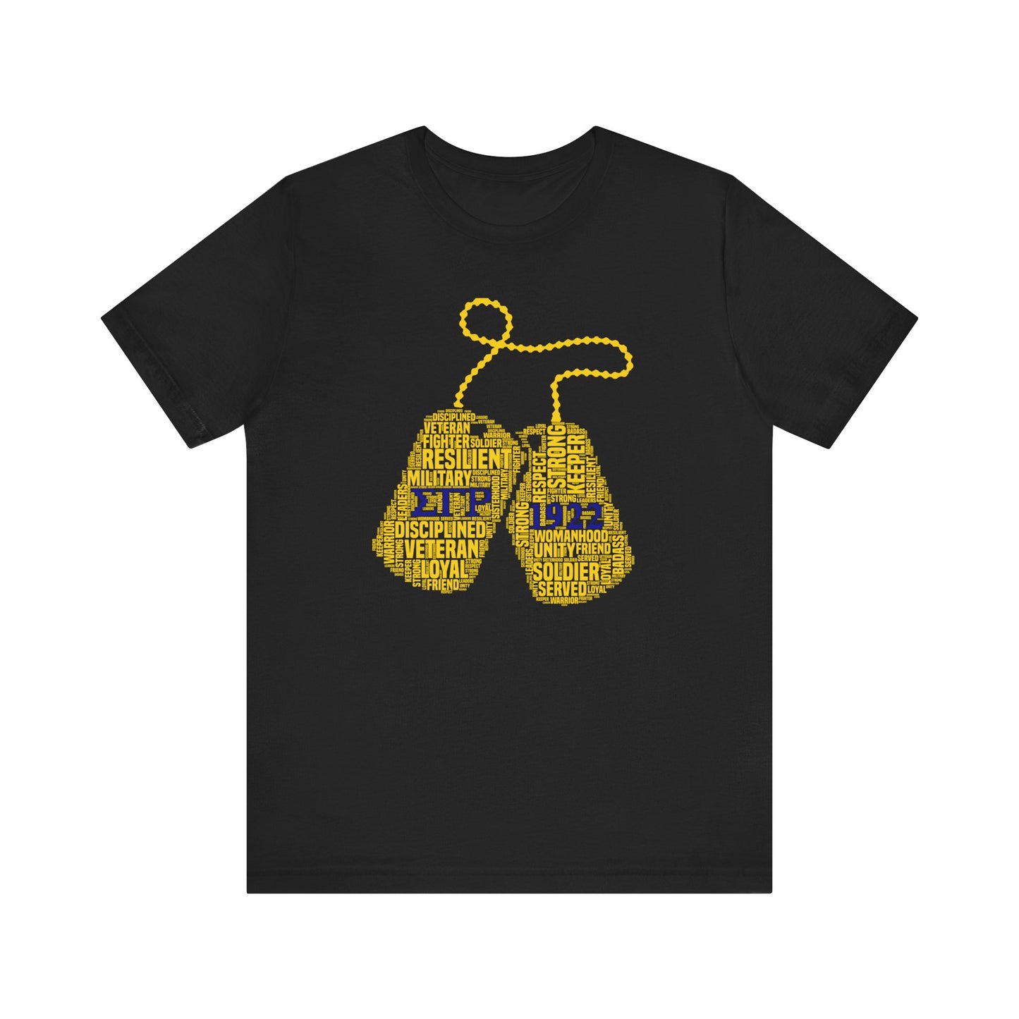 Dog Tag Word Art Short Sleeve Tee